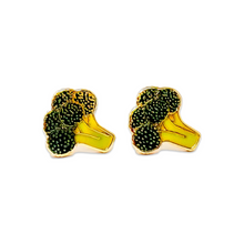 Load image into Gallery viewer, Broccoli Enamel Earrings