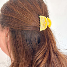 Load image into Gallery viewer, Mini Lemon Slice Hair Claw Clip