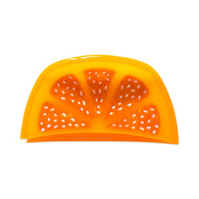 Load image into Gallery viewer, Large Orange Slice Hair Claw Clip