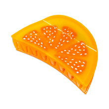 Load image into Gallery viewer, Large Orange Slice Hair Claw Clip