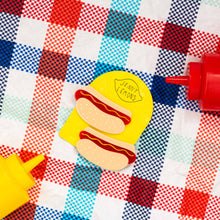 Load image into Gallery viewer, Hot Dog Alligator Hair Clip Set