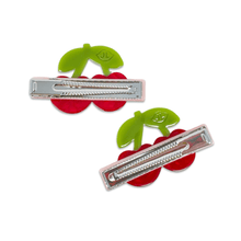 Load image into Gallery viewer, Cherries Alligator Hair Clip Set