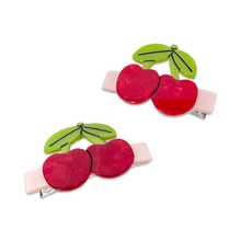 Load image into Gallery viewer, Cherries Alligator Hair Clip Set