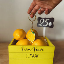 Load image into Gallery viewer, Lemon Enamel Keychain