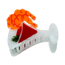 Load image into Gallery viewer, Large Shrimp Cocktail Hair Claw Clip