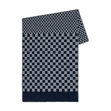 Load image into Gallery viewer, ParisWest_CheckerScarf_Navy-Ivory_flat1024px