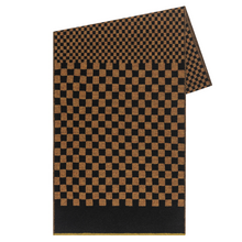 Load image into Gallery viewer, ParisWest_CheckerScf_blackcopper_mustardtrim_flat_1024px