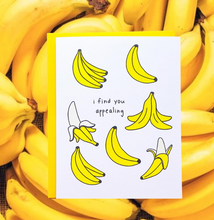 Load image into Gallery viewer, Appealing Bananas Risograph Card