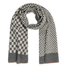 Load image into Gallery viewer, ParisWest_CheckerScf_charcoalltgray_coppertrim_1024px