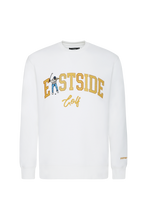 Load image into Gallery viewer, EGMH3012-Applique Eastside Fleece Crew-Bright White_Front A