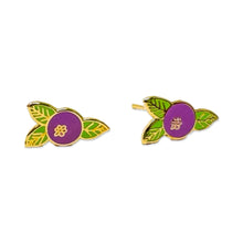 Load image into Gallery viewer, Blueberry Enamel Earrings Jewelry Jenny Lemons
