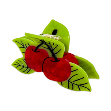 Load image into Gallery viewer, Large Cherries Hair Claw Clip
