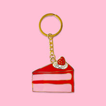 Load image into Gallery viewer, Enamel Cake Slice Keychain Accessories Jenny Lemons