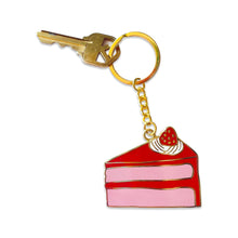 Load image into Gallery viewer, Enamel Cake Slice Keychain Accessories Jenny Lemons