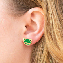Load image into Gallery viewer, Frog Enamel Earrings Jewelry Jenny Lemons