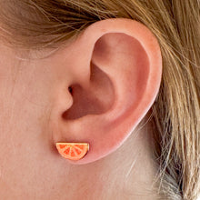 Load image into Gallery viewer, Grapefruit Enamel Earrings Jewelry Jenny Lemons
