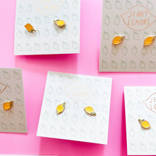 Load image into Gallery viewer, Lemon Enamel Earrings Jewelry Jenny Lemons