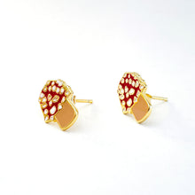 Load image into Gallery viewer, Mushroom Enamel Earrings Jewelry Jenny Lemons