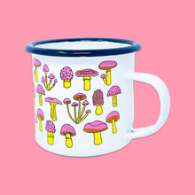 Load image into Gallery viewer, Mushrooms Enamel Mug Home Goods Jenny Lemons