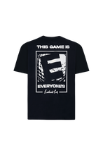 Load image into Gallery viewer, EGMH2101-OVERSIZED HEAVY GRAPHIC TEE-E IS FOR EVERYONE_BLACK_Back A