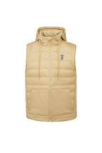 Load image into Gallery viewer, EGMS9005-HoodedPufferVest-Pale_Khaki-Front