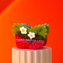 Load image into Gallery viewer, Strawberries and Flowers Hair Claw Accessories Jenny Lemons