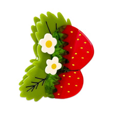 Load image into Gallery viewer, Strawberries and Flowers Hair Claw Accessories Jenny Lemons