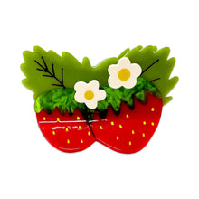 Load image into Gallery viewer, Strawberries and Flowers Hair Claw Accessories Jenny Lemons