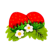 Load image into Gallery viewer, Strawberries and Flowers Hair Claw Accessories Jenny Lemons