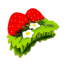 Load image into Gallery viewer, Strawberries and Flowers Hair Claw Accessories Jenny Lemons