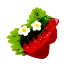 Load image into Gallery viewer, Strawberries and Flowers Hair Claw Accessories Jenny Lemons