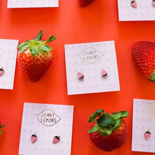 Load image into Gallery viewer, Strawberry Enamel Earring Earrings Jenny Lemons