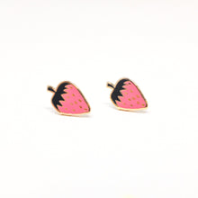 Load image into Gallery viewer, Strawberry Enamel Earring Earrings Jenny Lemons