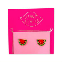 Load image into Gallery viewer, Watermelon Enamel Earrings Jewelry Jenny Lemons