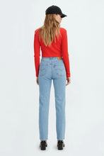 Load image into Gallery viewer, Medium Indigo 70s High Slim Straight
