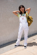 Load image into Gallery viewer, White Relaxed Overalls