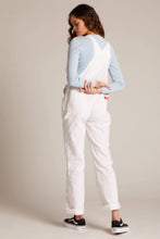 Load image into Gallery viewer, White Relaxed Overalls