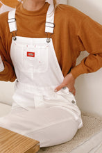Load image into Gallery viewer, White Relaxed Overalls