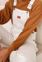 Load image into Gallery viewer, White Relaxed Overalls