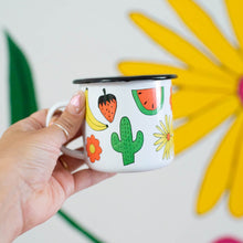 Load image into Gallery viewer, Fruits & Flowers Enamel Mug