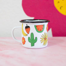 Load image into Gallery viewer, Fruits & Flowers Enamel Mug