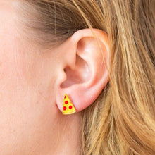 Load image into Gallery viewer, Pizza Enamel Earrings Jewelry Jenny Lemons