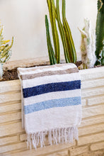Load image into Gallery viewer, Blue Stripe Solimar Throw