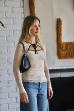 Load image into Gallery viewer, Piped Cloud Mariposa L/S Bow Tee
