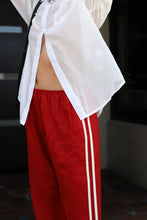 Load image into Gallery viewer, Bell Pepper Linen Stripe Crop Racer Pant
