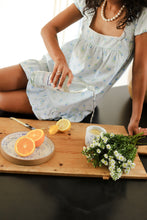 Load image into Gallery viewer, Blue Flower Gingham Trim Dress
