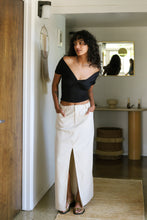 Load image into Gallery viewer, Antique White Khaki Midi Skirt
