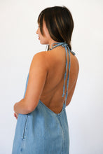 Load image into Gallery viewer, Washed Denim Halter Dress

