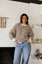 Load image into Gallery viewer, Mocha Mixed Checker Sweater
