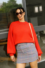 Load image into Gallery viewer, Navy Plaid Mini Skirt
